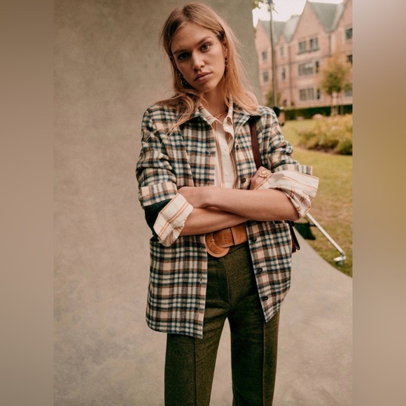 Sezane Will Wool Plaid Scotland Medium - Picture 2 of 6